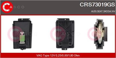 Odpor, vnitřní tlakový ventilátor CASCO CRS73019GS