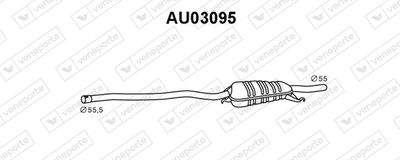 VENEPORTE AU03095 Глушитель выхлопных газов  для AUDI (Ауди)