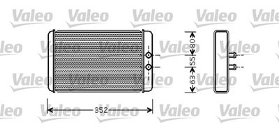 VALEO 812358 Радіатор пічки для PEUGEOT (Пежо)