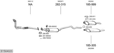 SISTEM DE ESAPAMENT BOSAL SYS04023