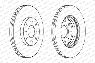 BREMSSCHEIBE FERODO DDF1304C 1