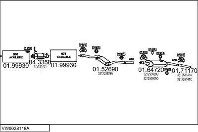 SISTEM DE ESAPAMENT MTS VW0028118A001929