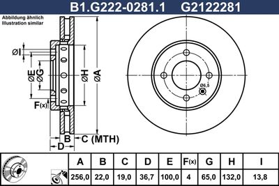 спирачен диск GALFER B1.G222-0281.1