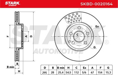спирачен диск STARK SKBD-0020164