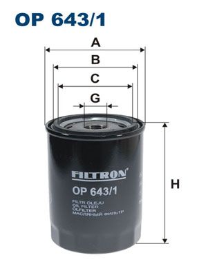 FILTRON OP 643/1 Масляный фильтр  для RENAULT EXPRESS (Рено Еxпресс)