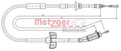 жило, ръчна спирачка METZGER AUTOTEILE 10.8065