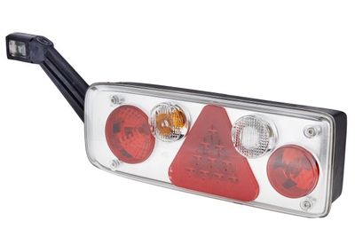 Achterlicht Links EasyConn II Hybrid (P21W, 24V, met indicator, anti-fog licht, achteruitrijlicht, met stoplicht, parkeerlicht, driehoekige reflector, bodemvrijheid, zijspeling)