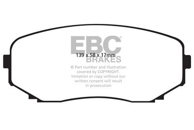 Комплект тормозных колодок, дисковый тормоз EBC Brakes DP41794R для MITSUBISHI ECLIPSE	CROSS