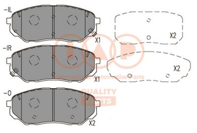 Комплект тормозных колодок, дисковый тормоз IAP QUALITY PARTS 704-21183 для KIA SORENTO