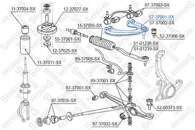 Рычаг независимой подвески колеса, подвеска колеса STELLOX 57-37001-SX для CITROËN DYANE