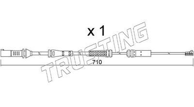 TRUSTING SU.376 Датчик износа тормозных колодок для TOYOTA SUPRA (DB_)