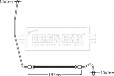 Brake Hose Borg & Beck BBH8327