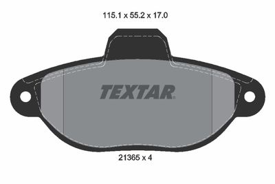 Комплект тормозных колодок, дисковый тормоз TEXTAR 2136502 для FIAT CINQUECENTO