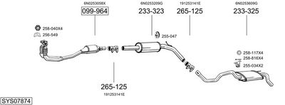Изпускателна система BOSAL SYS07874