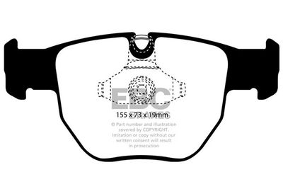 Комплект тормозных колодок, дисковый тормоз EBC Brakes DP61463 для LAND ROVER RANGE ROVER
