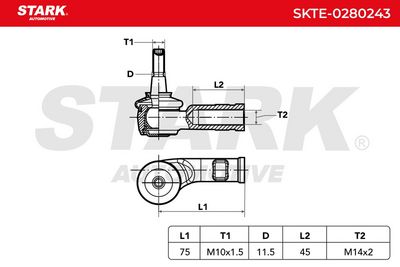 накрайник на напречна кормилна щанга STARK SKTE-0280243
