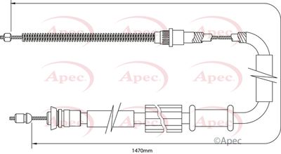 Cable Pull, parking brake APEC CAB1119