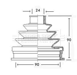 Bellow, drive shaft Borg & Beck BCB2255