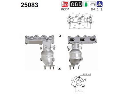 Катализатор AS 25083 для MAZDA XEDOS