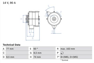 Alternator 0 986 035 820