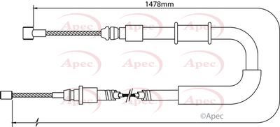 Cable Pull, parking brake APEC CAB1072