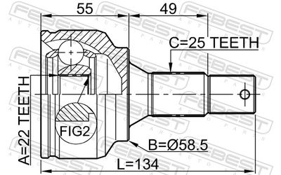 Joint Kit, drive shaft 2510-30716