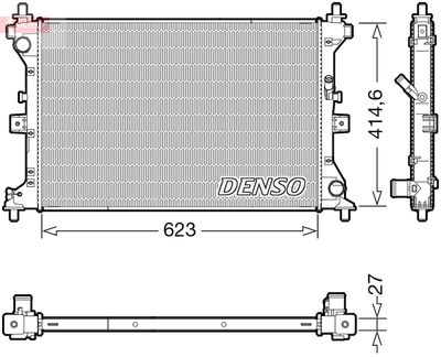 DENSO DRM47039 Радиатор охлаждения двигателя  для SUZUKI SX4 (Сузуки Сx4)