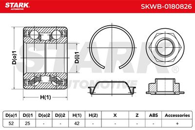 комплект колесен лагер STARK SKWB-0180826