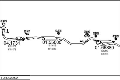 SISTEM DE ESAPAMENT MTS FORD02099A003897