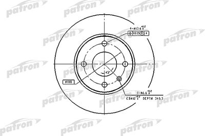 Тормозной диск PATRON PBD1655 для FORD ESCORT