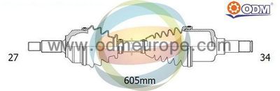 Приводной вал Multiparts 18-011970 для FORD C-MAX