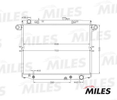 Радиатор, охлаждение двигателя MILES ACRB061