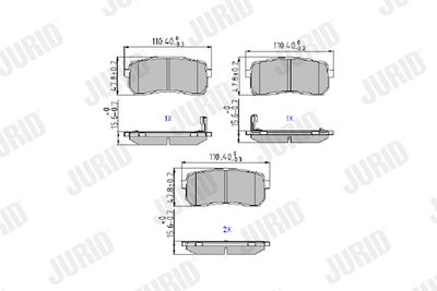 Brake Pad Set, disc brake 572596J