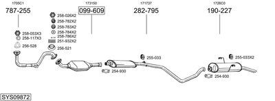 Układ wydechowy BOSAL SYS09872