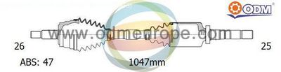 Приводной вал Multiparts 18-222151 для CHRYSLER VOYAGER