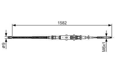 Тросик, cтояночный тормоз BOSCH 1 987 482 124 для VW GOLF