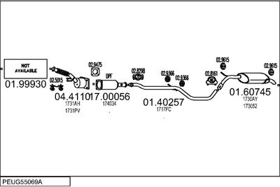 SISTEM DE ESAPAMENT MTS PEUG55069A028141