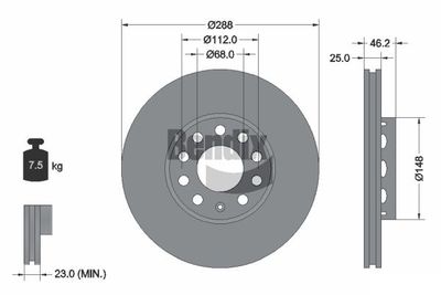 Brzdový kotouč BENDIX Braking BDS1070HC