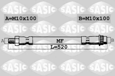 SASIC 6600037 Тормозной шланг  для PEUGEOT 208 (Пежо 208)