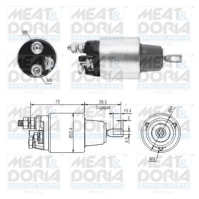 MEAT & DORIA Magneetschakelaar, startmotor (46286)