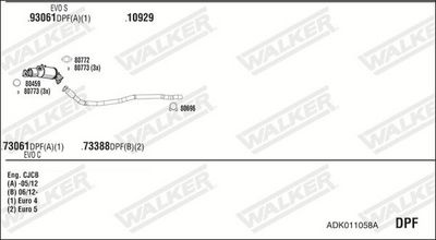 Изпускателна система WALKER ADK011058A