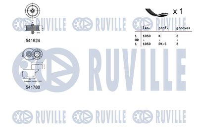 SET CUREA TRANSMISIE CU CANELURI RUVILLE 570185 1