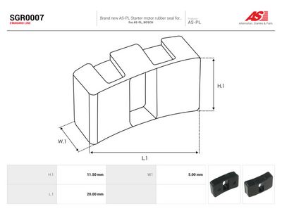 Reparationssats, startmotor AS-PL SGR0007