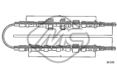 Тросик, cтояночный тормоз Metalcaucho 81764 для FORD ORION