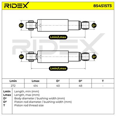 амортисьор RIDEX 854S1573