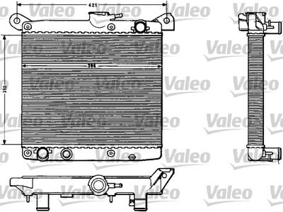 Радиатор, охлаждение двигателя VALEO 883783 для FIAT FIORINO