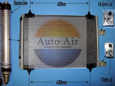 Condenser, air conditioning Auto Air Gloucester 16-1252A