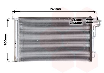 VAN WEZEL 82015598 Радиатор кондиционера  для HYUNDAI i30 (Хендай И30)
