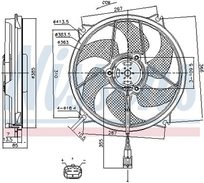 VENTILATOR RADIATOR NISSENS 85790 5