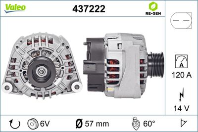 Генератор VALEO 437222 для MERCEDES-BENZ C-CLASS